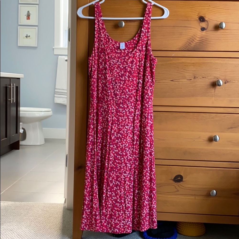 Old Navy Fit & Flare A-line Pink Floral Tank Dress